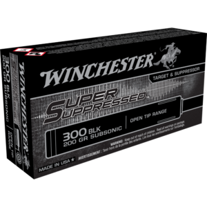 Winchester Super Suppressed Rifle Ammunition .300 AAC Blackout 200gr FMJOT 1060 fps 20/ct