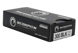 SCORPION 300 BLACKOUT - 147GR FMJ 20RD 10BX/CS