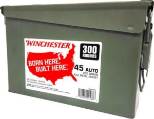 WINCHESTER 45 ACP 230GR FMJ-RN - CASE OF (2) 300RD CANS