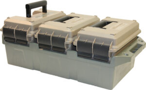 MTM 50 CALIBER 3 CAN AMMO - CRATE FDE/GREEN LOCKABLE
